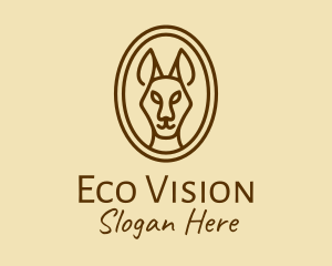 Australian Brown Kangaroo logo design