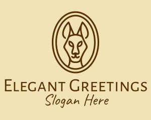 Australian Brown Kangaroo logo design