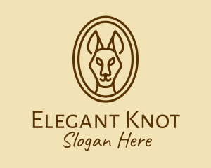 Australian Brown Kangaroo logo design