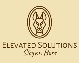 Australian Brown Kangaroo logo design