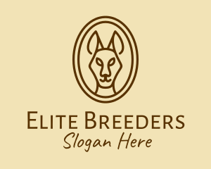 Australian Brown Kangaroo logo design