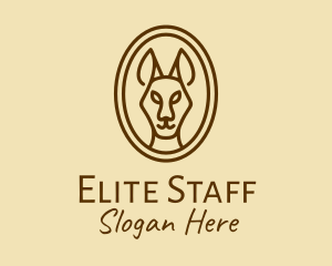 Australian Brown Kangaroo logo design