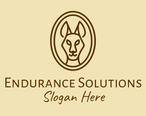 Australian Brown Kangaroo logo design