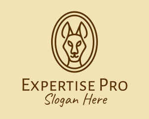 Australian Brown Kangaroo logo design