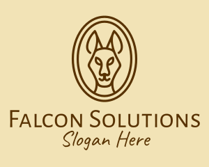 Australian Brown Kangaroo logo design