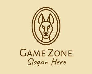 Australian Brown Kangaroo logo design