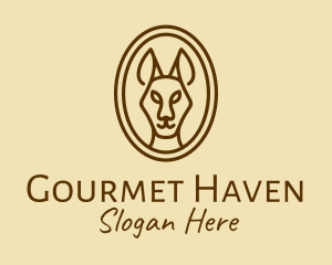 Australian Brown Kangaroo logo design