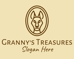 Australian Brown Kangaroo logo design