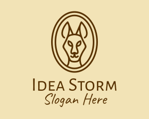 Australian Brown Kangaroo logo design