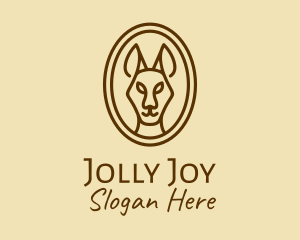 Australian Brown Kangaroo logo design