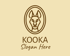 Australian Brown Kangaroo logo design