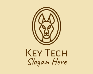 Australian Brown Kangaroo logo design