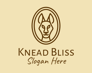 Australian Brown Kangaroo logo design