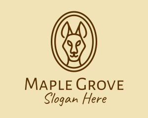 Australian Brown Kangaroo logo design