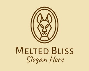 Australian Brown Kangaroo logo design