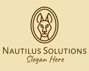 Australian Brown Kangaroo logo design