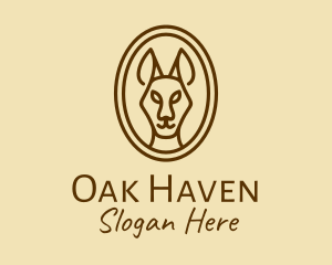 Australian Brown Kangaroo logo design