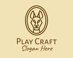 Australian Brown Kangaroo logo design