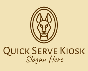 Australian Brown Kangaroo logo design