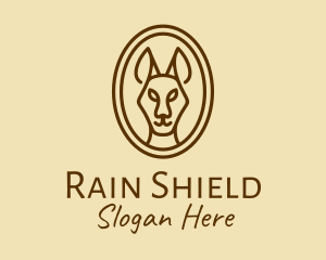 Australian Brown Kangaroo logo design