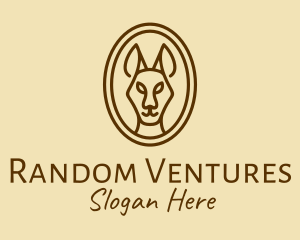 Australian Brown Kangaroo logo design