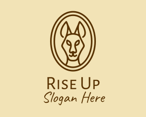 Australian Brown Kangaroo logo design