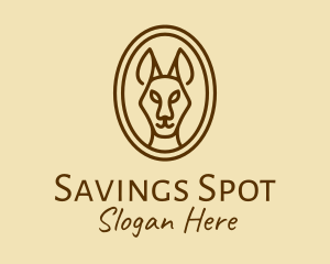 Australian Brown Kangaroo logo design