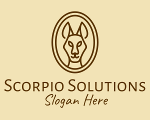 Australian Brown Kangaroo logo design