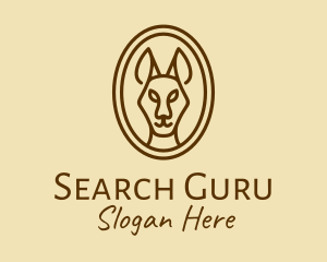 Australian Brown Kangaroo logo design