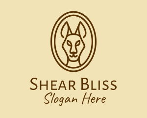 Australian Brown Kangaroo logo design