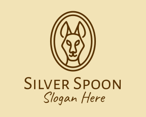 Australian Brown Kangaroo logo design