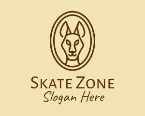 Australian Brown Kangaroo logo design