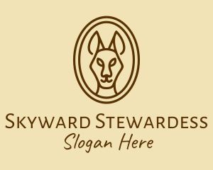 Australian Brown Kangaroo logo design