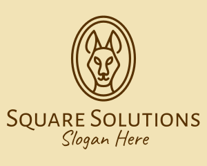 Australian Brown Kangaroo logo design