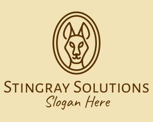 Australian Brown Kangaroo logo design