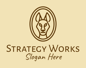 Australian Brown Kangaroo logo design