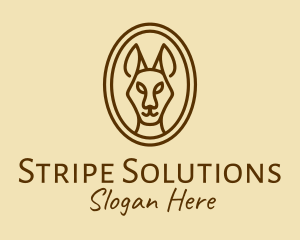 Australian Brown Kangaroo logo design