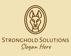 Australian Brown Kangaroo logo design