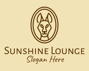 Australian Brown Kangaroo logo design