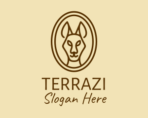 Australian Brown Kangaroo logo design