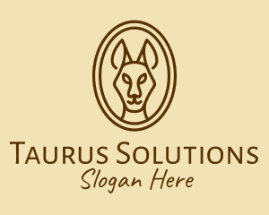 Australian Brown Kangaroo logo design