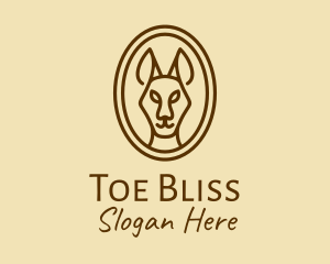 Australian Brown Kangaroo logo design