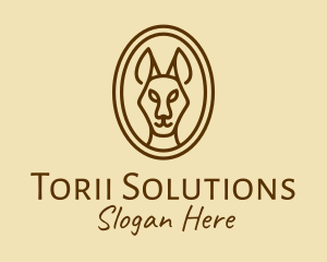 Australian Brown Kangaroo logo design