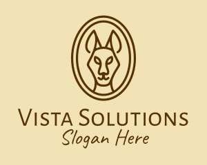 Australian Brown Kangaroo logo design