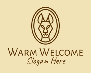 Australian Brown Kangaroo logo design