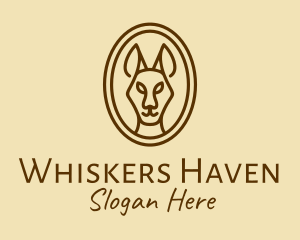 Australian Brown Kangaroo logo design