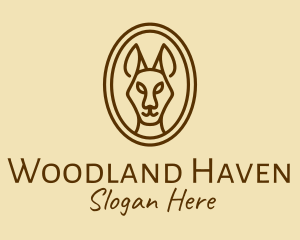 Woodland - Australian Brown Kangaroo logo design