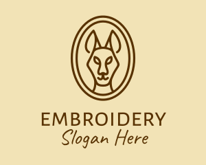 Australian Brown Kangaroo logo design