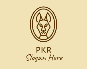 Australian Brown Kangaroo logo design