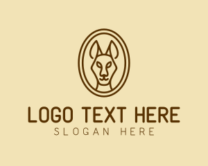 Minimal - Australian Brown Kangaroo logo design